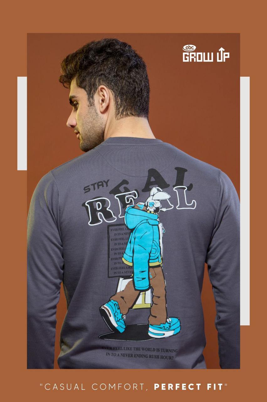 R 1179 Growup Cotton Looper Mens Tshirts Wholesaler Gujarat