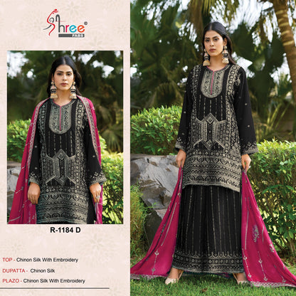 R 1184 Shree Fabs Chinon Pakistani Salwar Suits Wholesaler