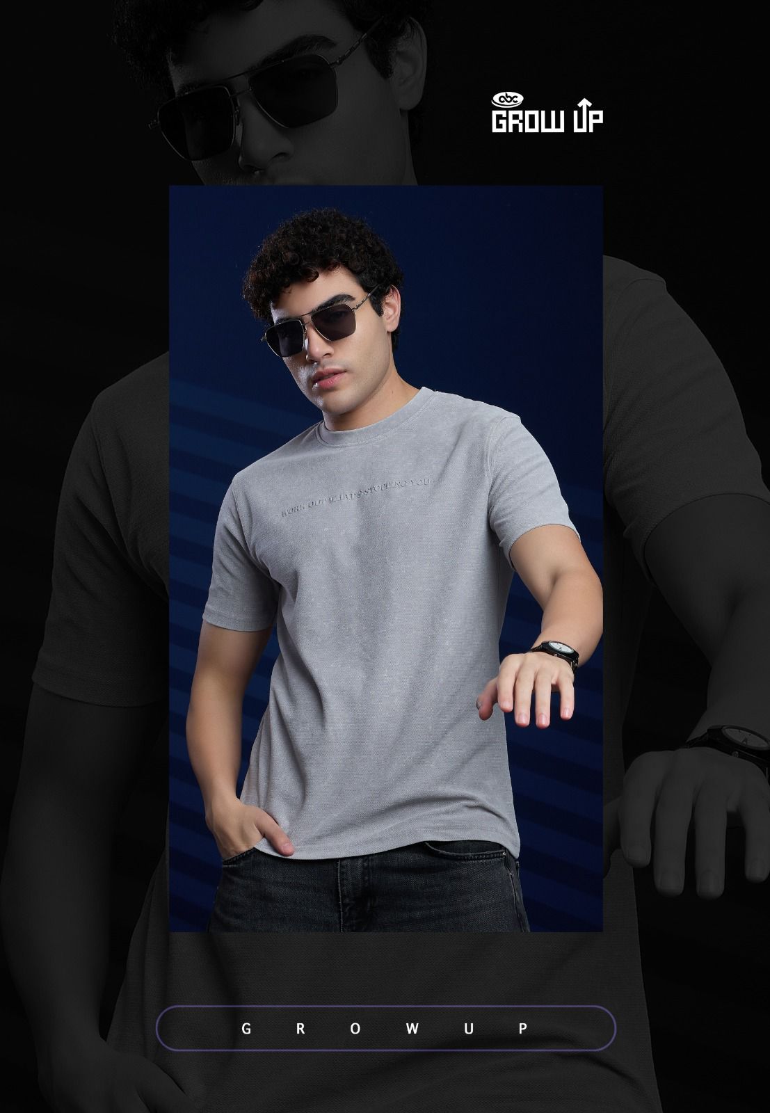 R 1196 Growup Cotton Mens Tshirts Exporter