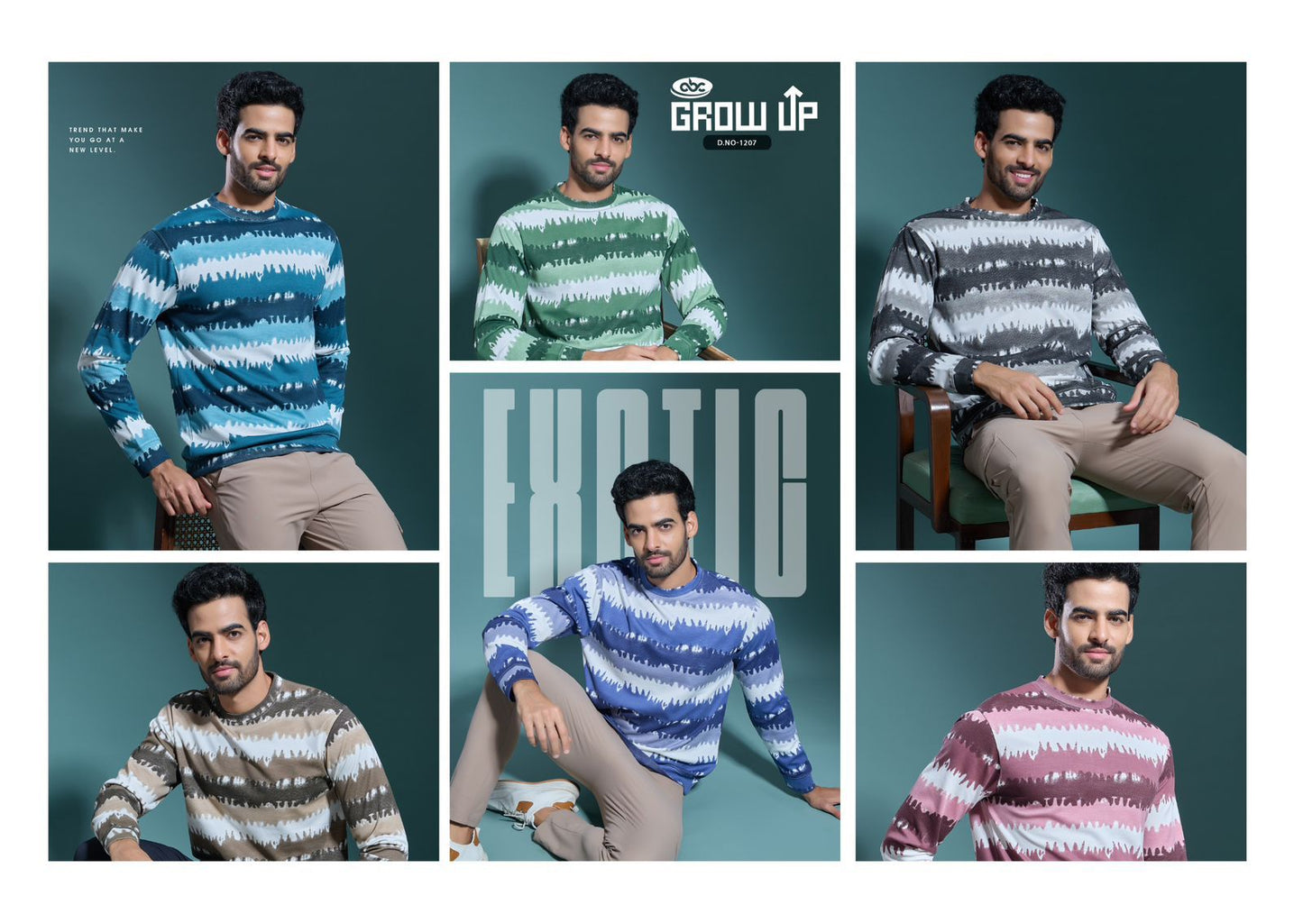 R 1207 Growup Interlock Mens Tshirts Wholesale Price