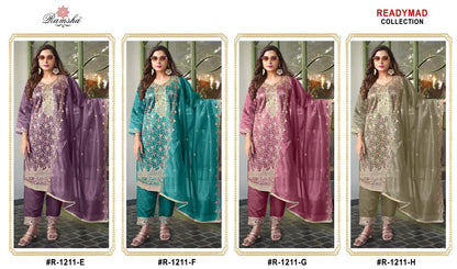 R 1211 Efgh Ramsha Simmer Pakistani Readymade Suits Manufacturer India
