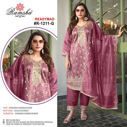 R 1211 Efgh Ramsha Simmer Pakistani Readymade Suits Manufacturer India