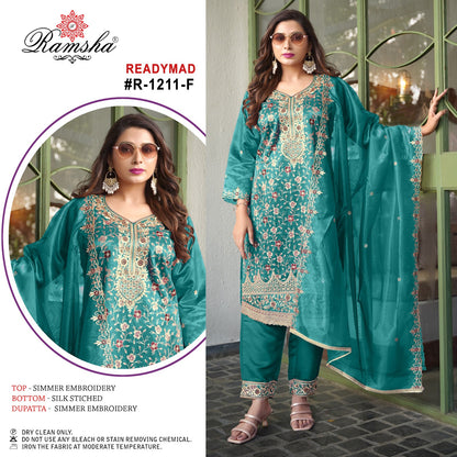 R 1211 Efgh Ramsha Simmer Pakistani Readymade Suits Manufacturer India