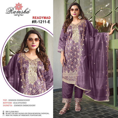 R 1211 Efgh Ramsha Simmer Pakistani Readymade Suits Manufacturer India