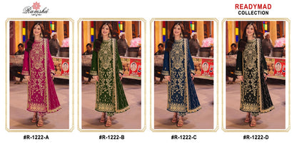 R 1222 Ramsha Georgette Pakistani Readymade Suits Wholesale Price