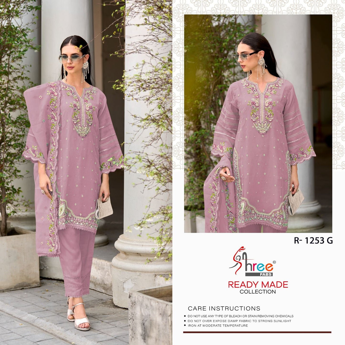 R 1253 Shree Fabs Organza Pakistani Readymade Suits Wholesale Price