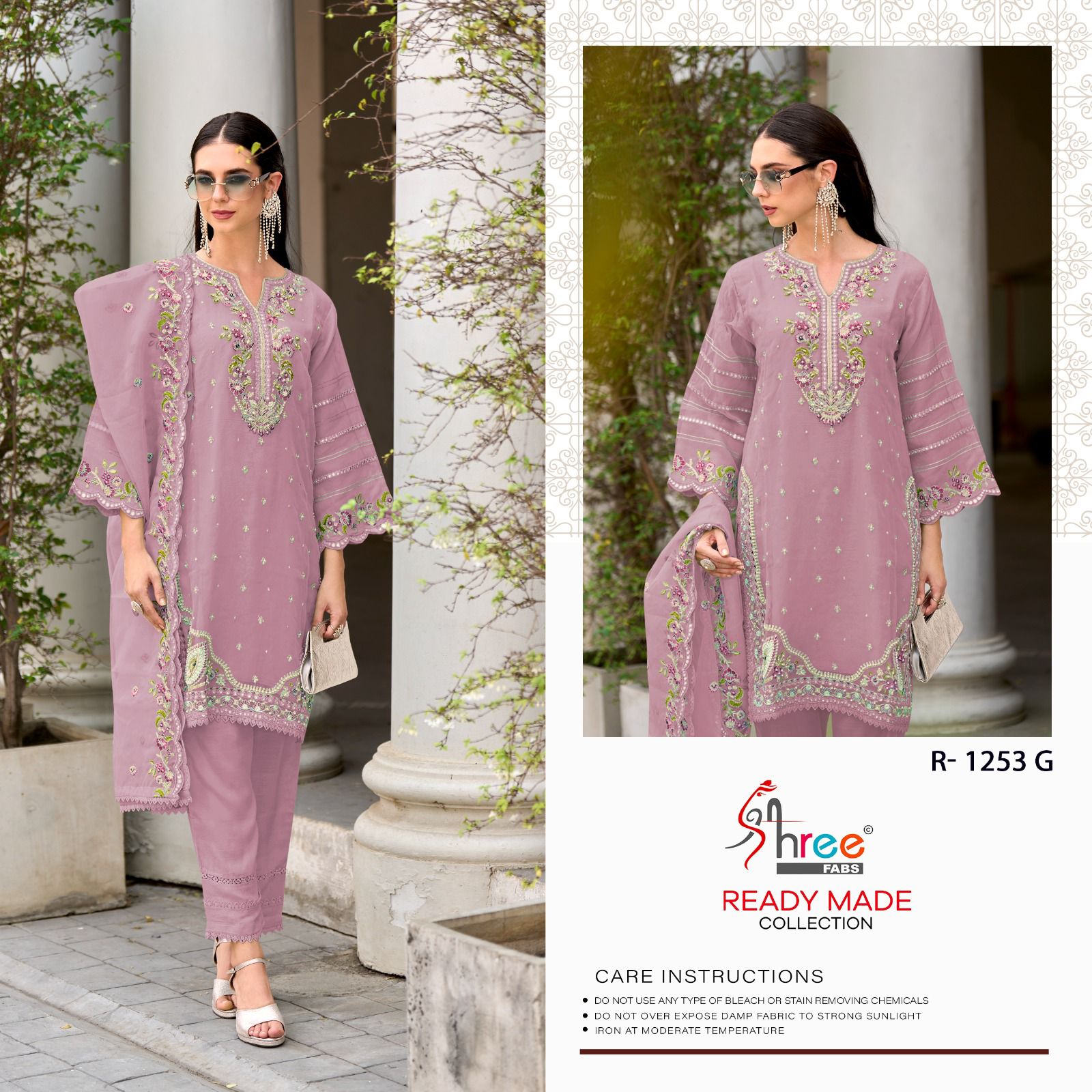 R 1253 Shree Fabs Organza Pakistani Readymade Suits Wholesale Price