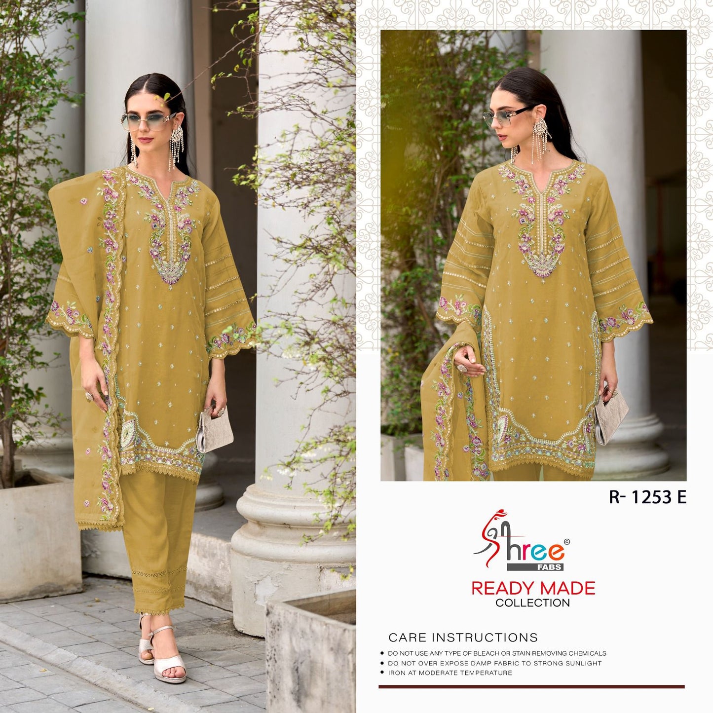 R 1253 Shree Fabs Organza Pakistani Readymade Suits Wholesale Price