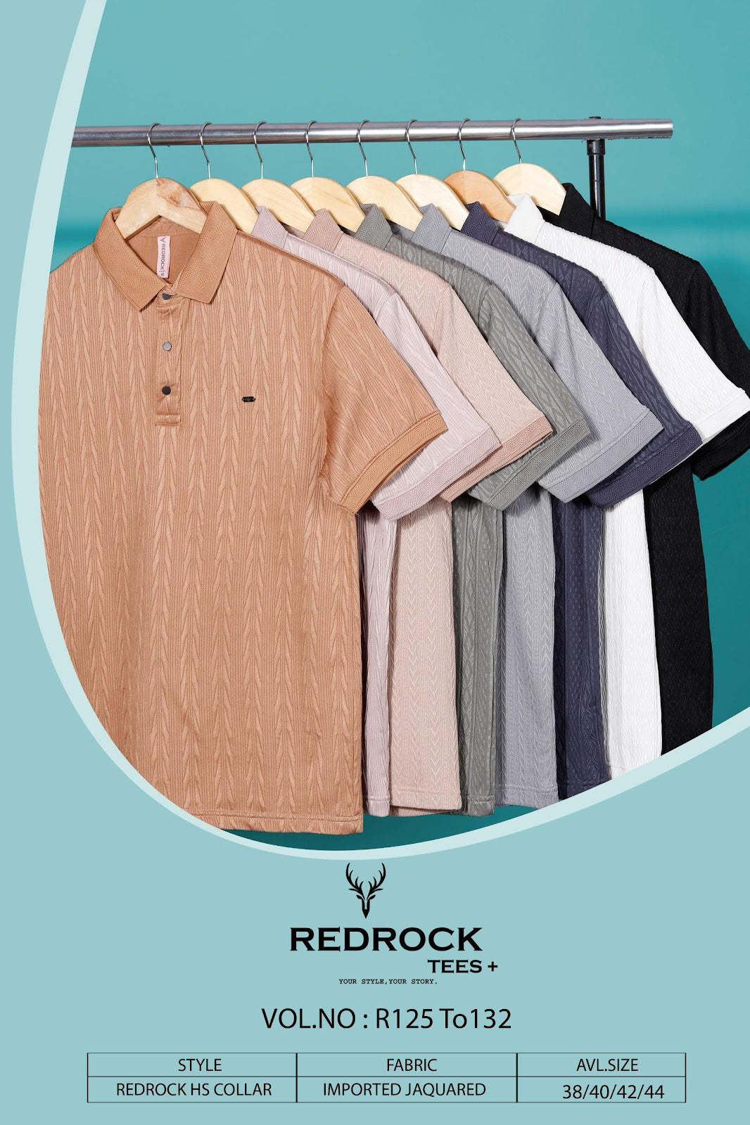 R 125 To 132 Redrock Jacquard Knit Mens Tshirts Manufacturer