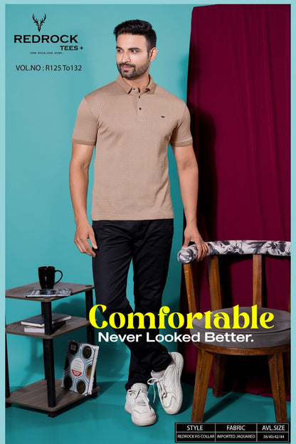 R 125 To 132 Redrock Jacquard Knit Mens Tshirts Manufacturer