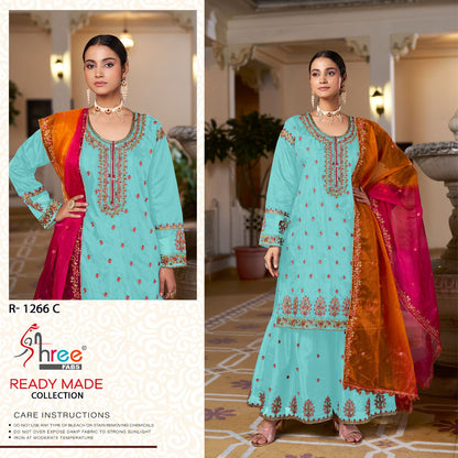 R 1266 Abcd Shree Fabs Organza Pakistani Readymade Suits Wholesaler