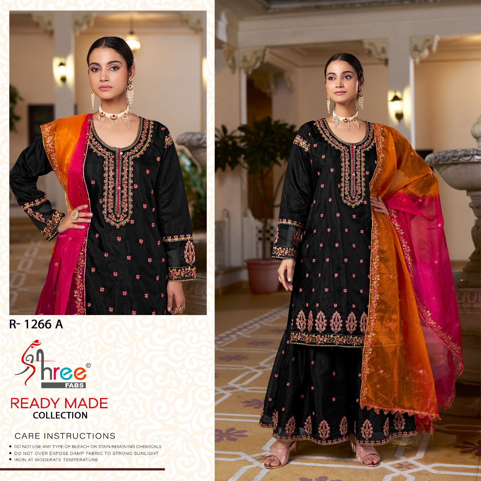 R 1266 Abcd Shree Fabs Organza Pakistani Readymade Suits Wholesaler