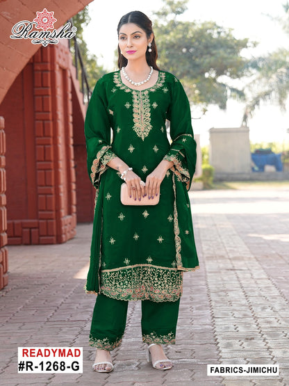 R 1268 Efgh Ramsha Jimmy Choo Pakistani Readymade Suits Manufacturer India