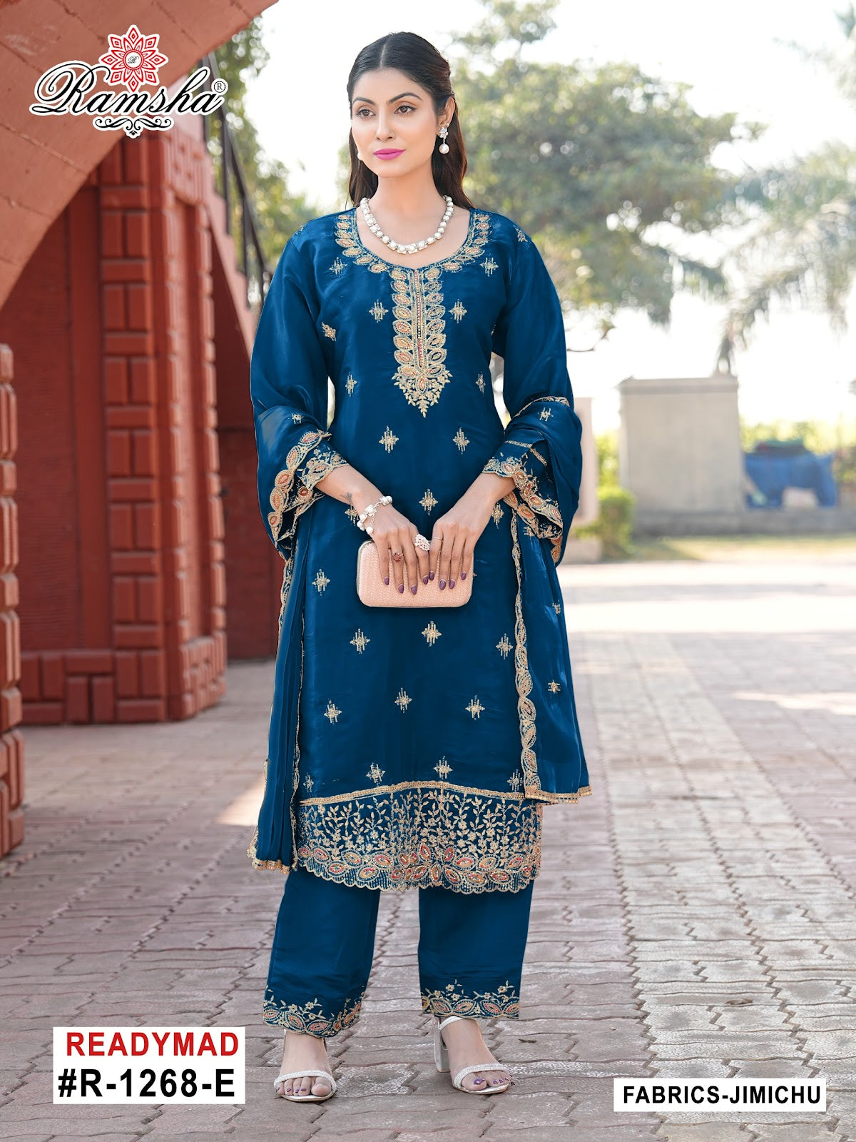 R 1268 Efgh Ramsha Jimmy Choo Pakistani Readymade Suits Manufacturer India