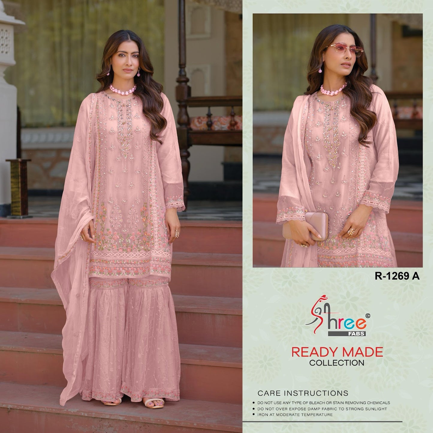 R 1269 Shree Fabs Chiffon Pakistani Readymade Suits Wholesale Rate
