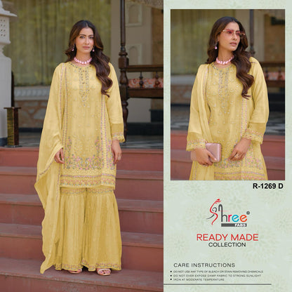 R 1269 Shree Fabs Chiffon Pakistani Readymade Suits Wholesale Rate