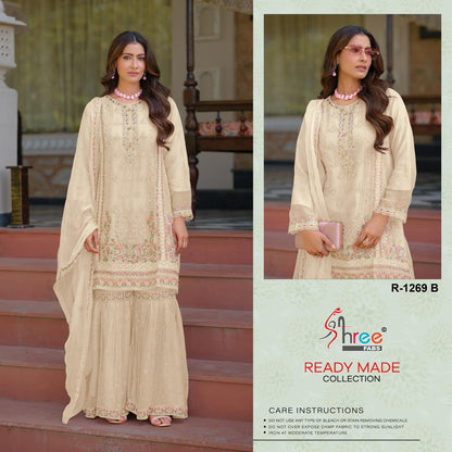 R 1269 Shree Fabs Chiffon Pakistani Readymade Suits Wholesale Rate