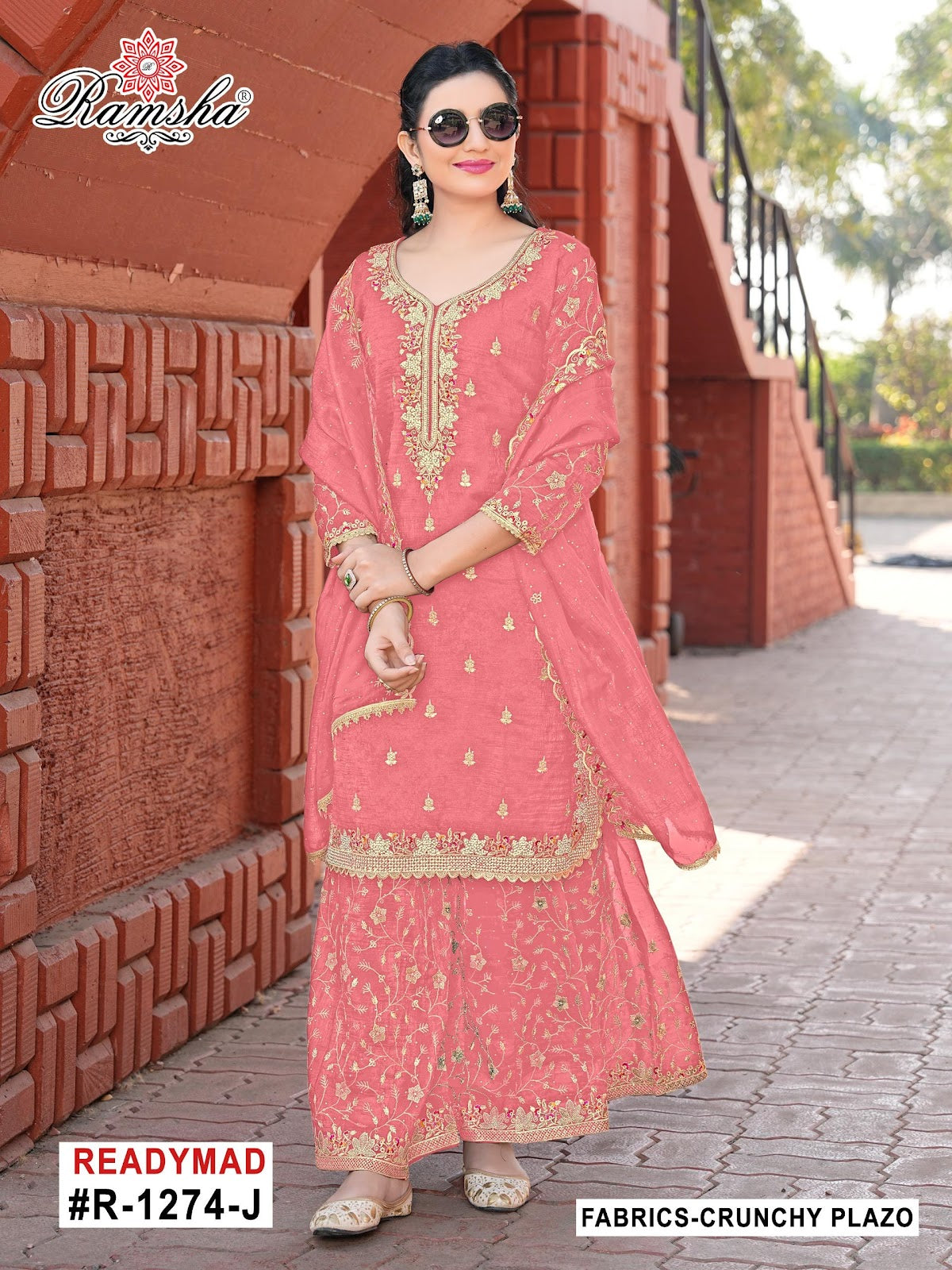 R 1274 Ijkl Ramsha Pakistani Readymade Suits Wholesaler India