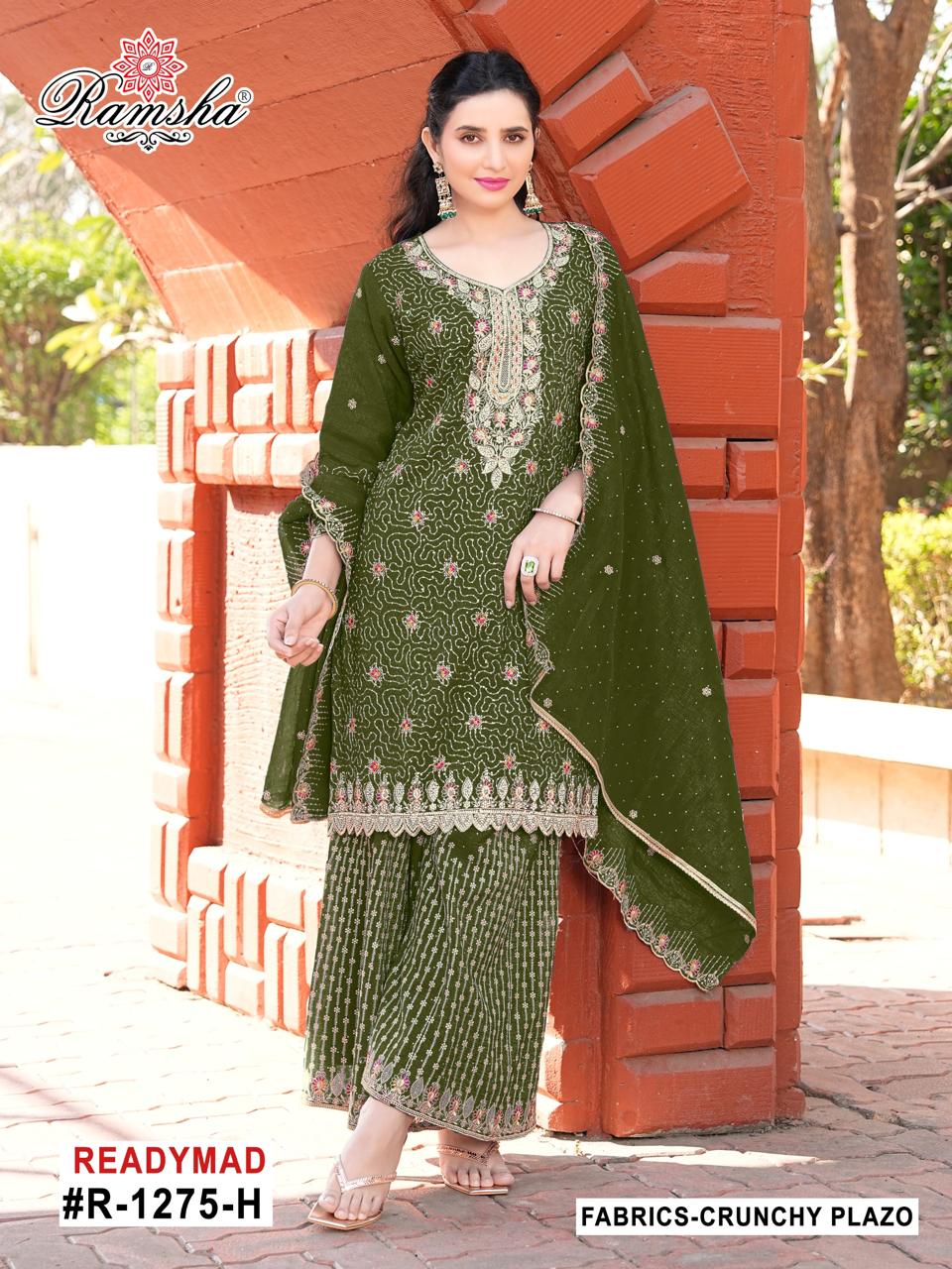 R 1275 Ramsha Crunchy Pakistani Readymade Suits Supplier