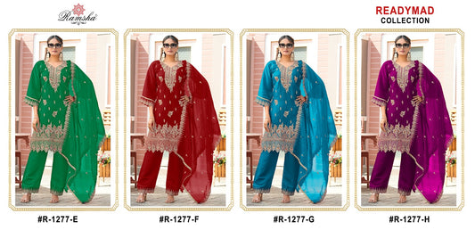 R 1277 Ramsha Pakistani Readymade Suits Exporter