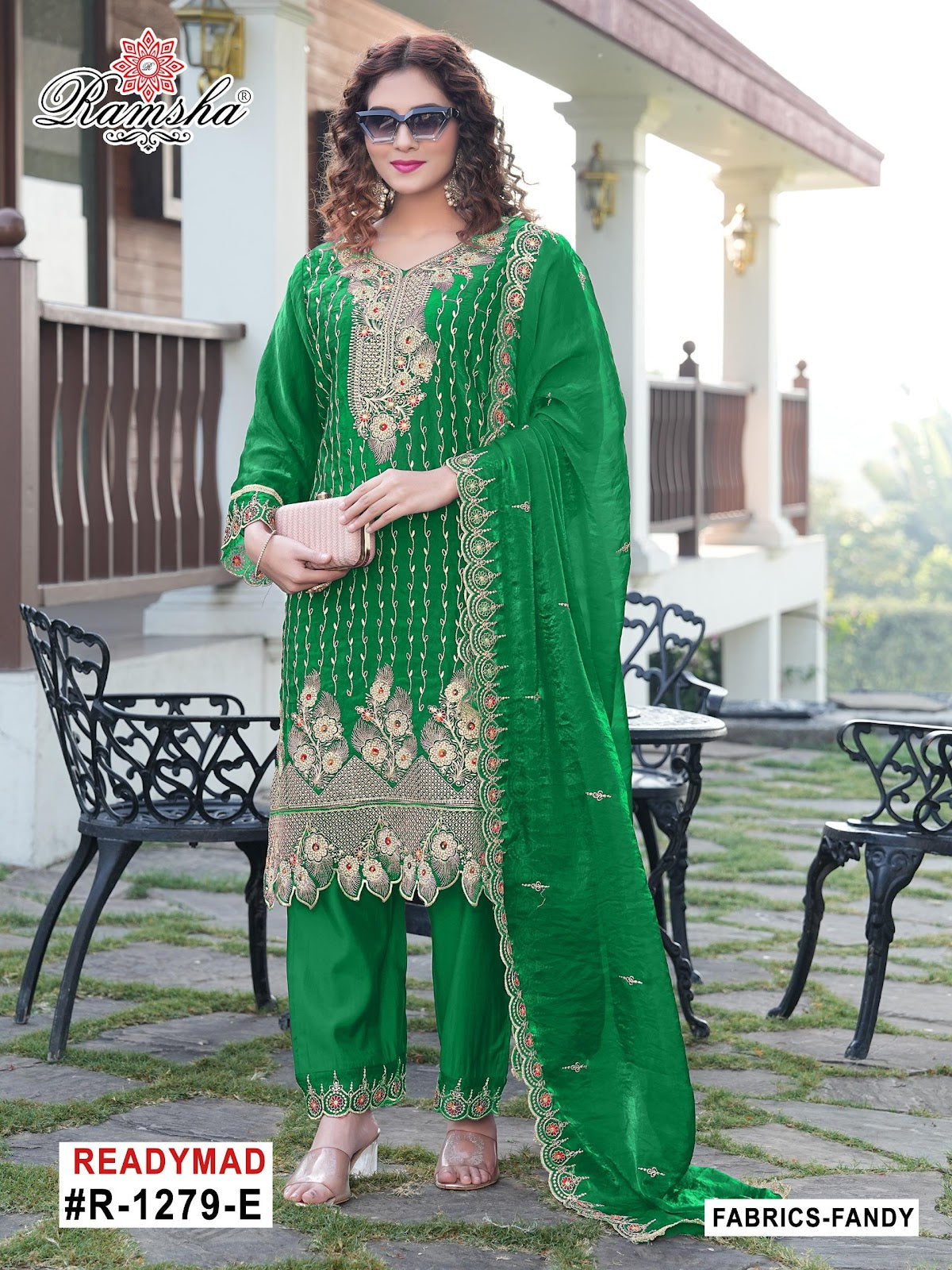 R 1279 Efgh Ramsha Pakistani Readymade Suits Manufacturer Gujarat