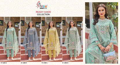 R 1280 Shree Fabs Organza Pakistani Readymade Suits Wholesaler Ahmedabad