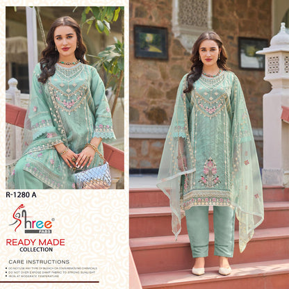 R 1280 Shree Fabs Organza Pakistani Readymade Suits Wholesaler Ahmedabad