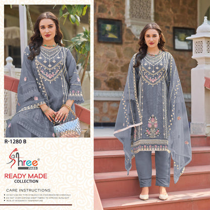 R 1280 Shree Fabs Organza Pakistani Readymade Suits Wholesaler Ahmedabad