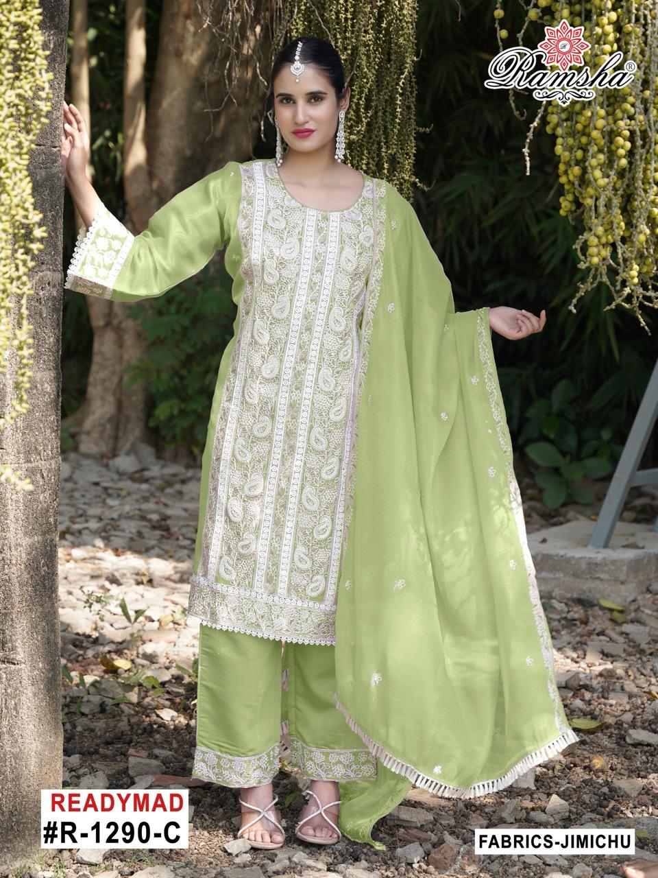 R 1290 Ramsha Jimi Chu Pakistani Readymade Suits Manufacturer India