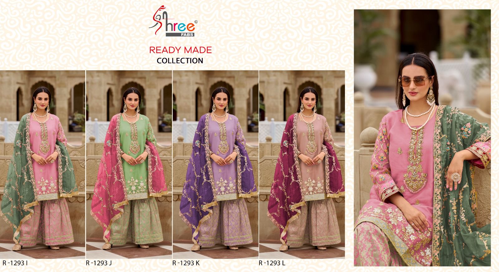 R 1293 Shree Fabs Silk Pakistani Readymade Suits Supplier
