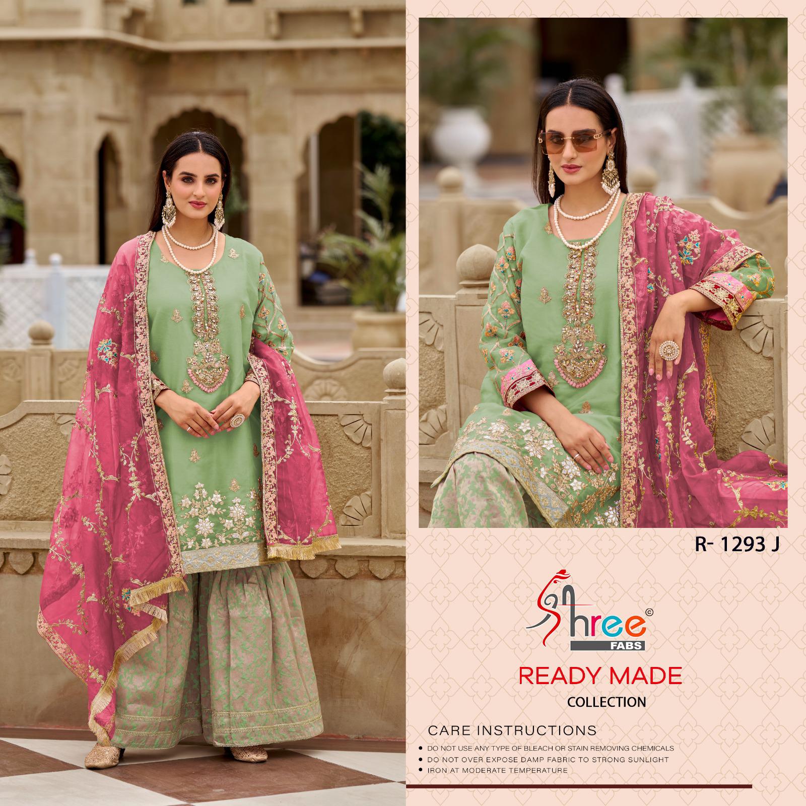 R 1293 Shree Fabs Silk Pakistani Readymade Suits Supplier