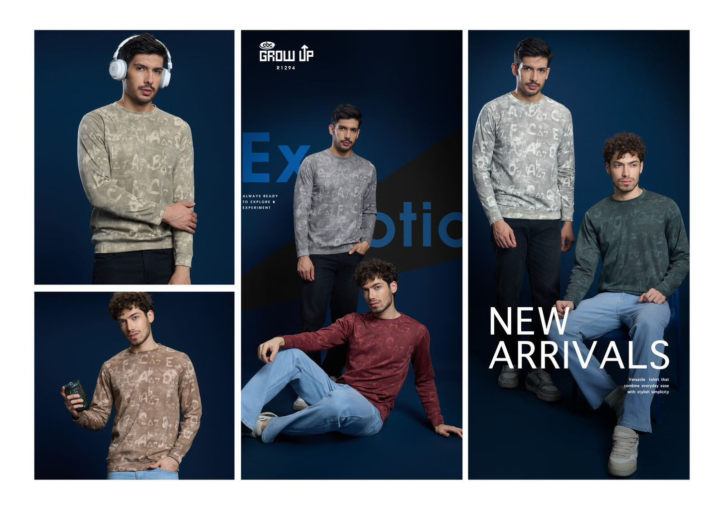 R 1294 Growup Interlock Mens Tshirts Wholesale Price