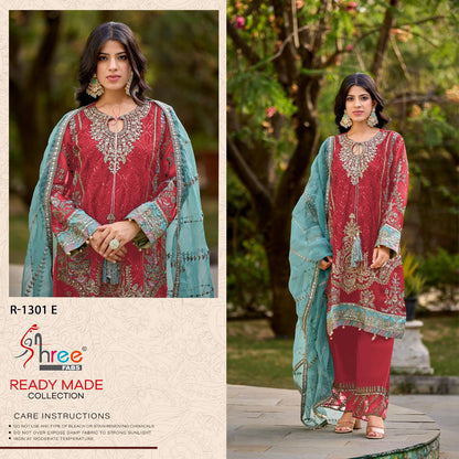 R 1301 Efgh Shree Fabs Organza Pakistani Readymade Suits Exporter Ahmedabad