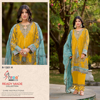 R 1301 Efgh Shree Fabs Organza Pakistani Readymade Suits Exporter Ahmedabad