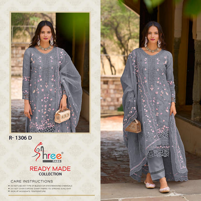 R 1306 Shree Fabs Organza Pakistani Readymade Suits Manufacturer