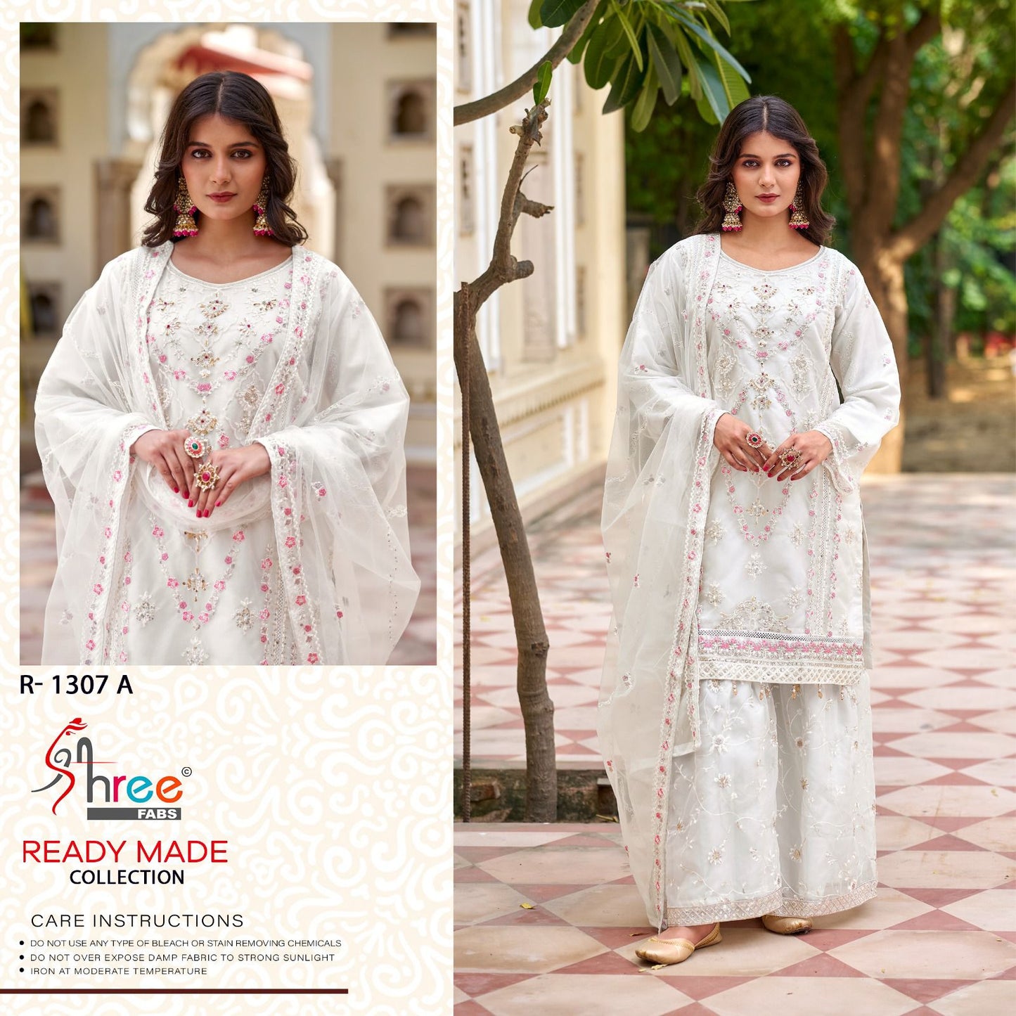 R 1307 Abcd Shree Fabs Organza Pakistani Readymade Suits Wholesale Price