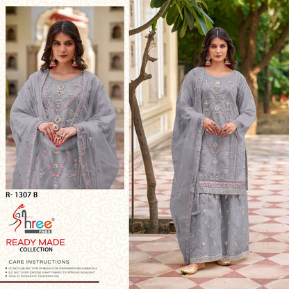R 1307 Abcd Shree Fabs Organza Pakistani Readymade Suits Wholesale Price