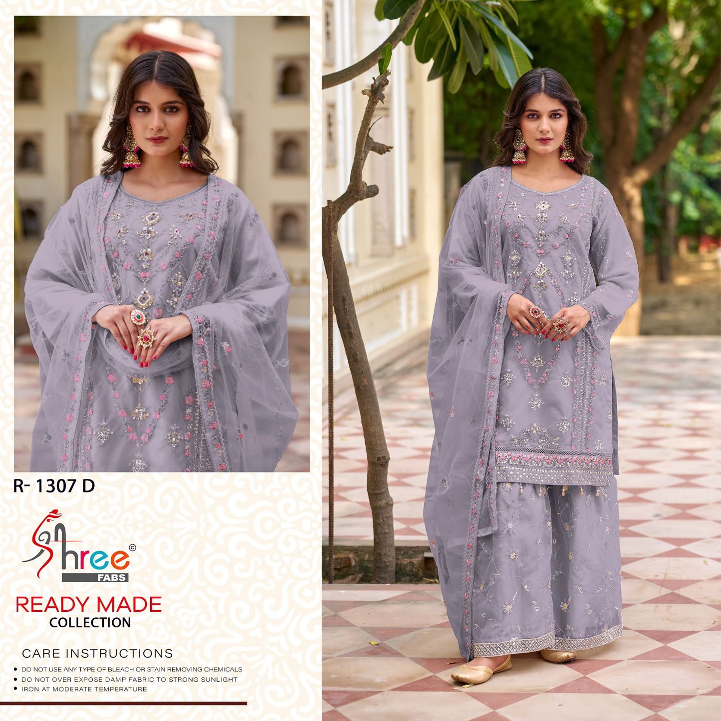 R 1307 Abcd Shree Fabs Organza Pakistani Readymade Suits Wholesale Price