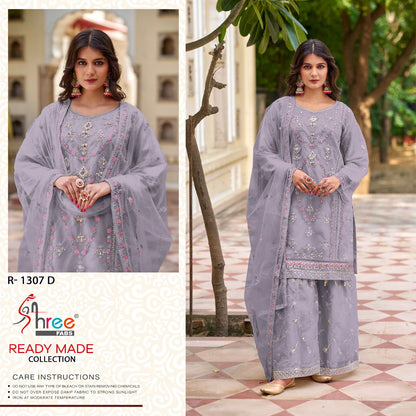 R 1307 Abcd Shree Fabs Organza Pakistani Readymade Suits Wholesale Price