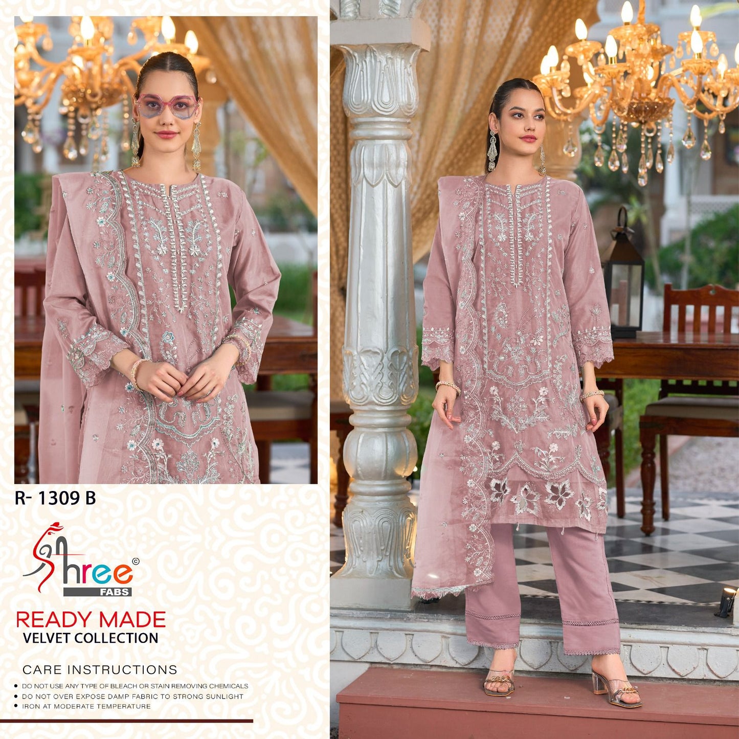 R 1309 Abcd Shree Fabs Organza Pakistani Readymade Suits Exporter India