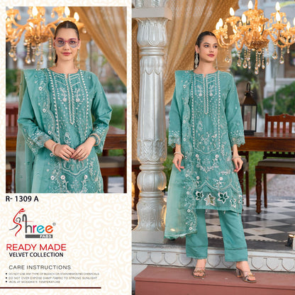 R 1309 Abcd Shree Fabs Organza Pakistani Readymade Suits Exporter India