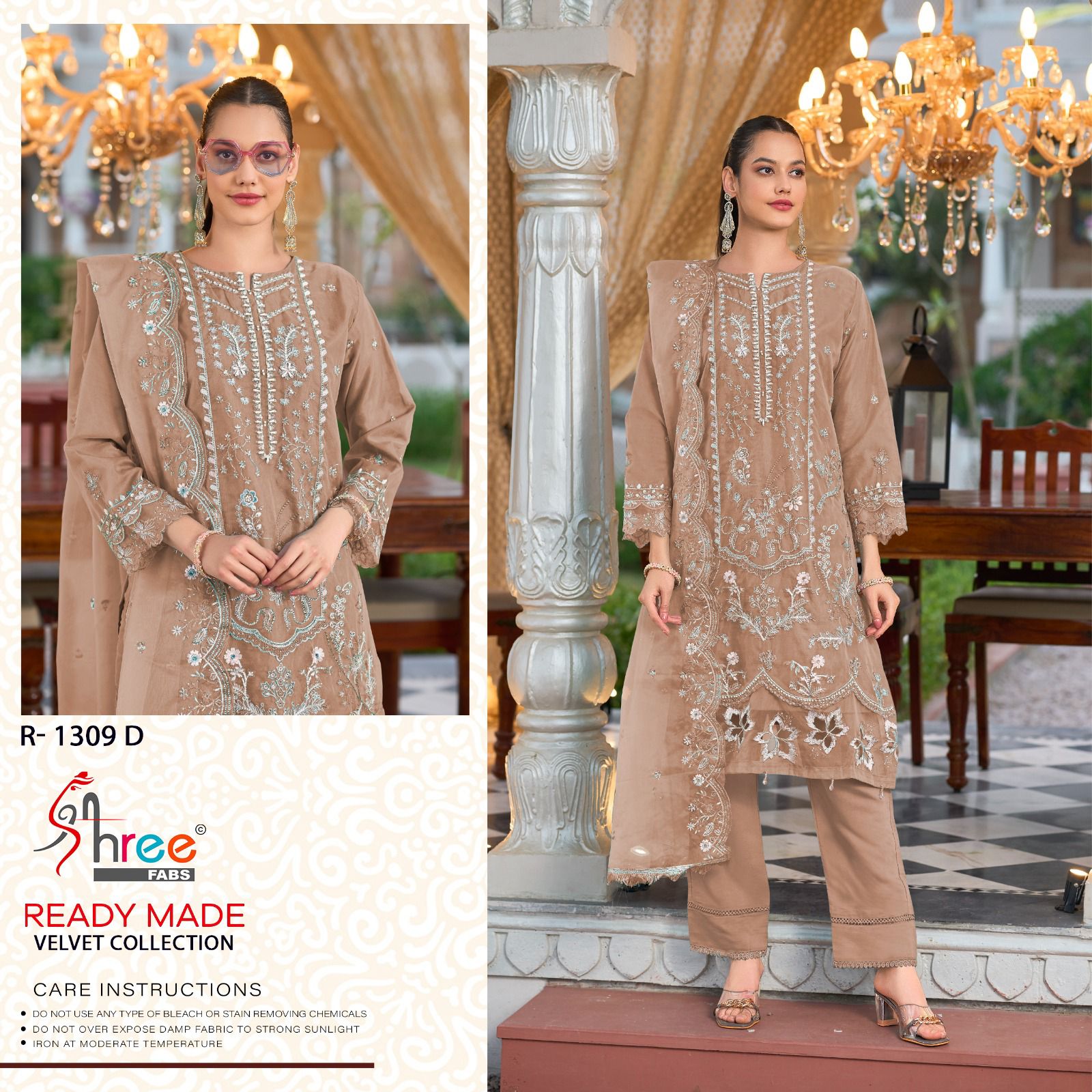 R 1309 Abcd Shree Fabs Organza Pakistani Readymade Suits Exporter India