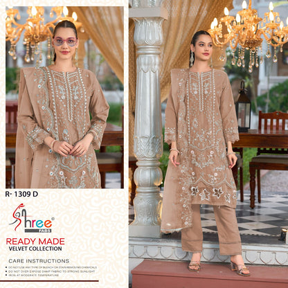 R 1309 Abcd Shree Fabs Organza Pakistani Readymade Suits Exporter India