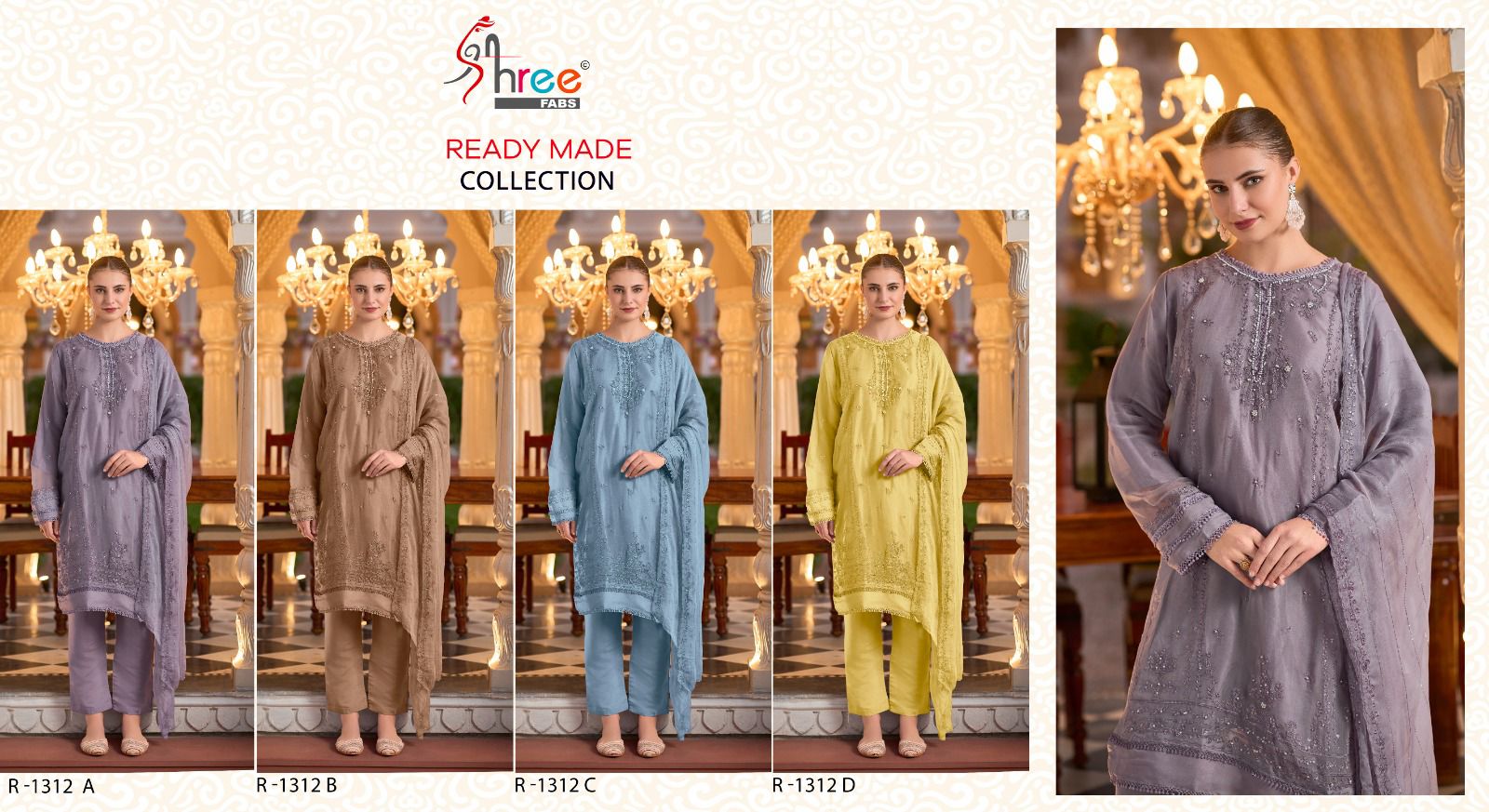 R 1312 Abcd Shree Fabs Viscose Pakistani Readymade Suits Manufacturer