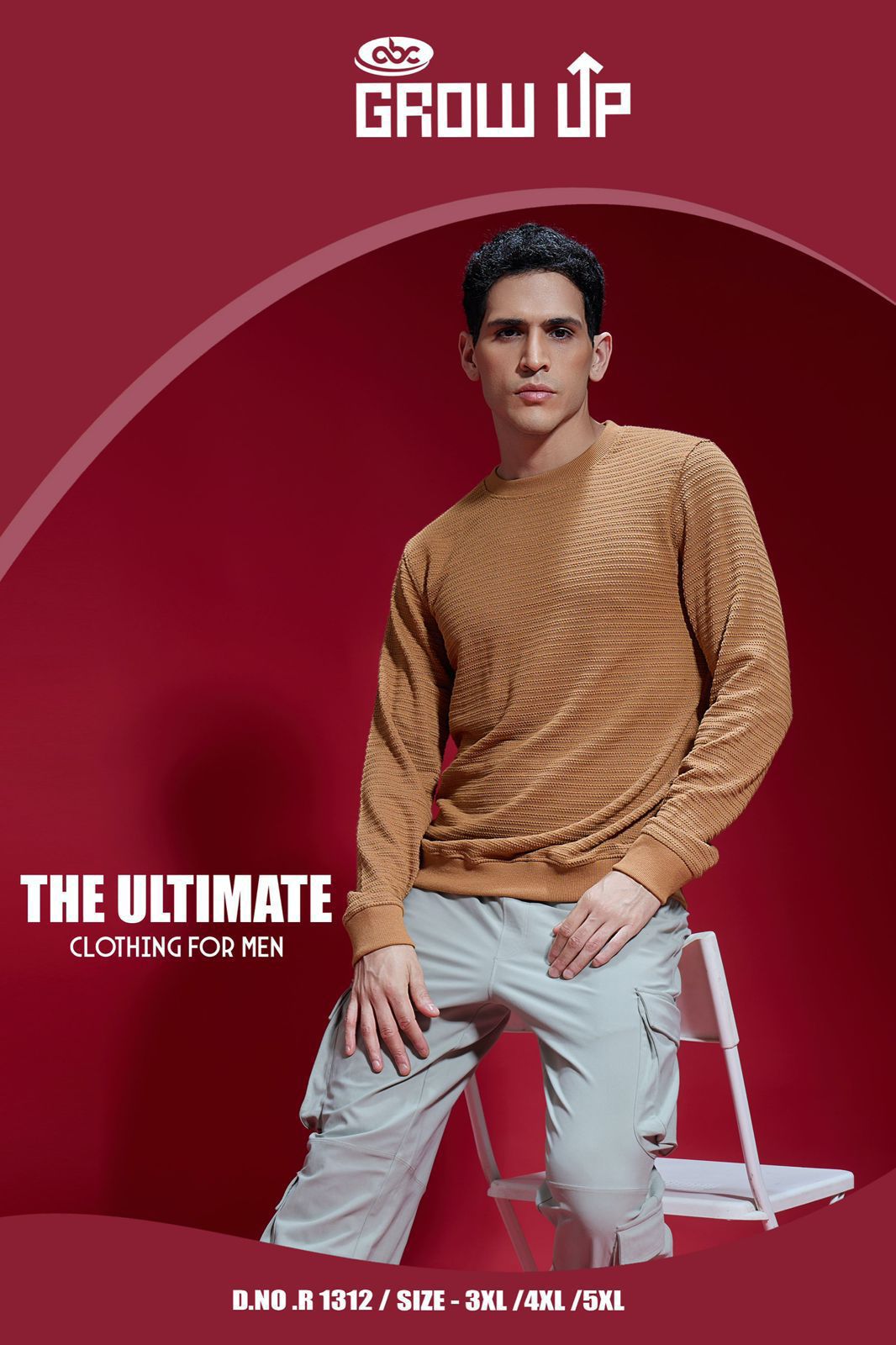 R 1312 Growup Knit Mens Tshirts Exporter Gujarat
