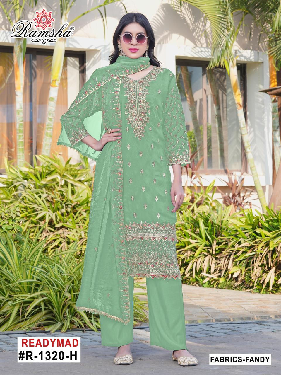 R 1320Efgh Ramsha Pakistani Readymade Suits Wholesale