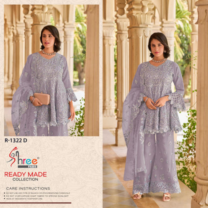 R 1322 Shree Fabs Organza Pakistani Readymade Suits Wholesale Rate