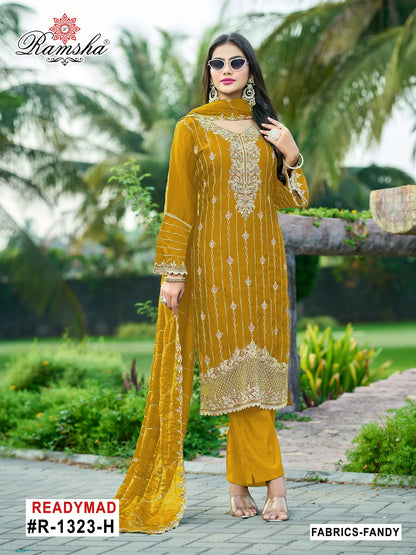 R 1323 Efgh Ramsha Pakistani Readymade Suits Wholesale Rate