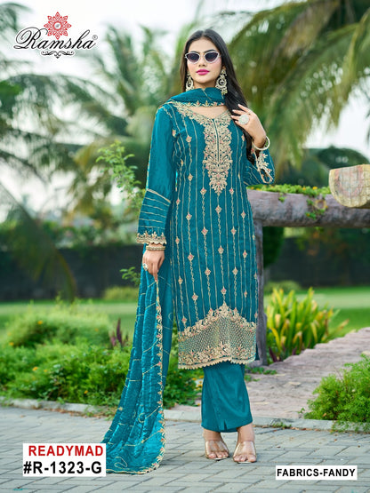 R 1323 Efgh Ramsha Pakistani Readymade Suits Wholesale Rate