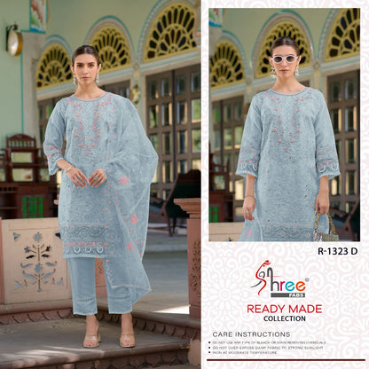 R 1323 Shree Fabs Organza Pakistani Readymade Suits Supplier Ahmedabad
